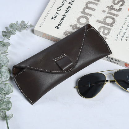 Classy Leather Bags Brown Guard Leather Sunglass Case - AVBL MRKT (2)