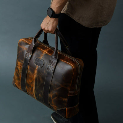 Classy Leather Bags Brown Jefferson Briefcase - AVBL MRKT (2)