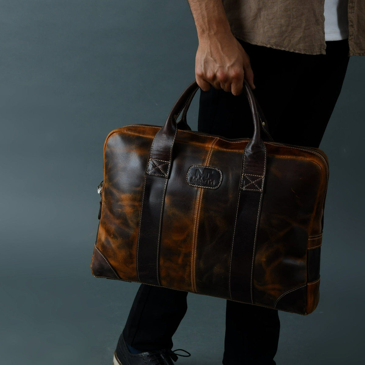 Classy Leather Bags Brown Jefferson Briefcase - AVBL MRKT (6)