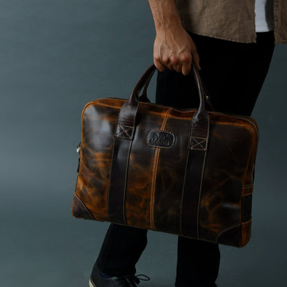Classy Leather Bags Brown Jefferson Briefcase - AVBL MRKT (6)