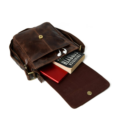 Classy Leather Bags Brown Leather Crossbody Bag - AVBL MRKT (5)
