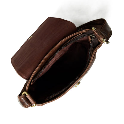 Classy Leather Bags Brown Leather Crossbody Bag - AVBL MRKT (6)