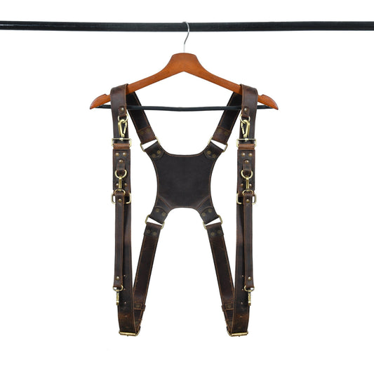 Classy Leather Bags Buffalo Leather Dual Camera Harness - AVBL MRKT (1)