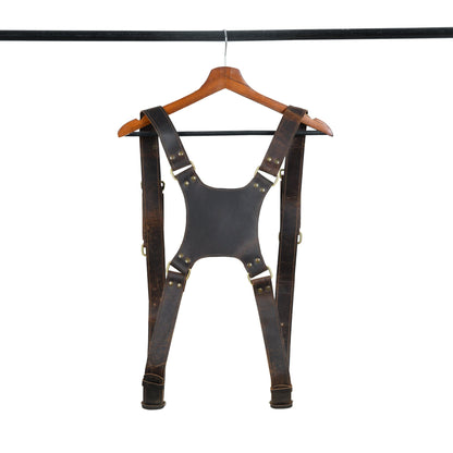 Classy Leather Bags Buffalo Leather Dual Camera Harness - AVBL MRKT (2)