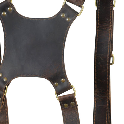Classy Leather Bags Buffalo Leather Dual Camera Harness - AVBL MRKT (4)
