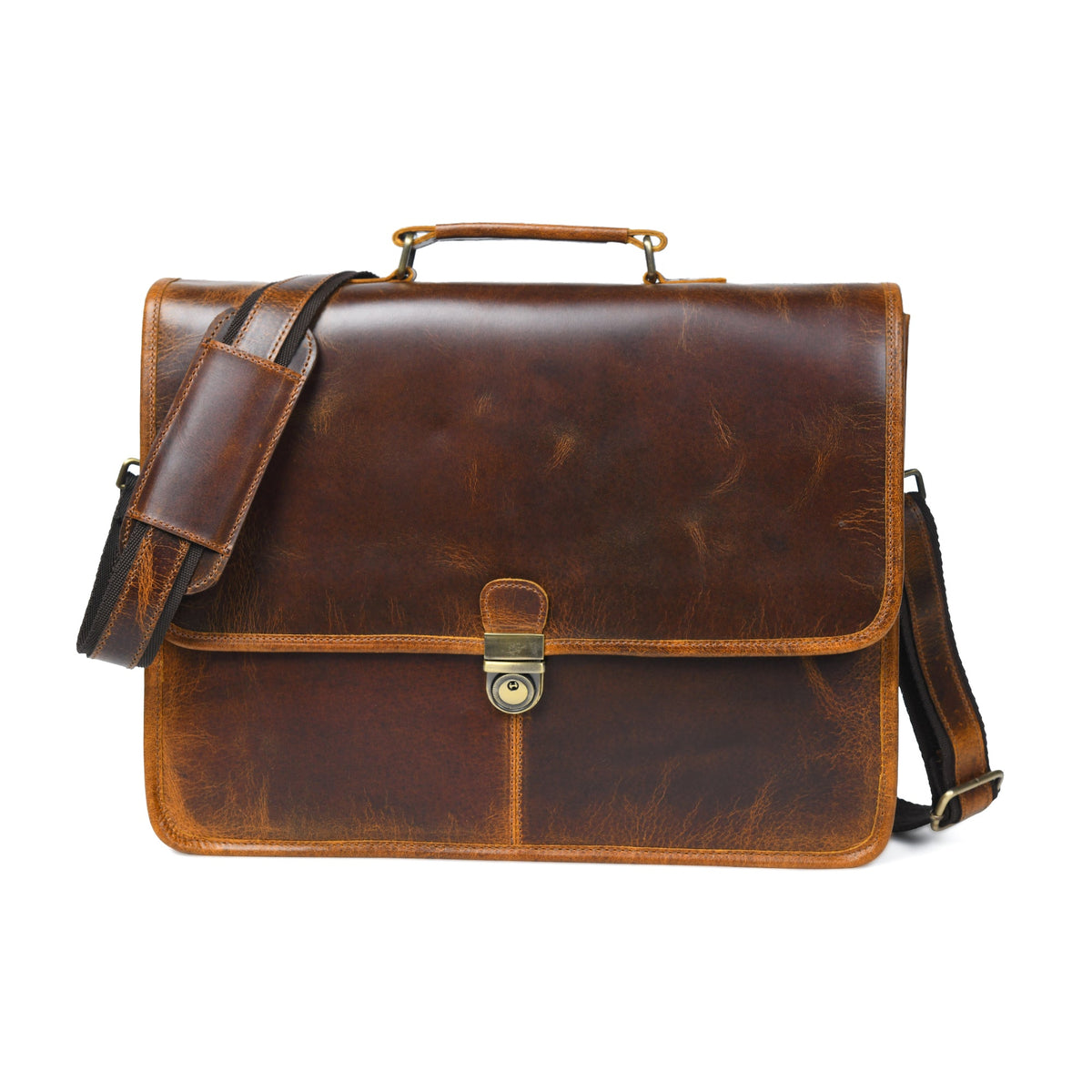 Classy Leather Bags Buffalo Leather Executive Briefcase - AVBL MRKT (1)