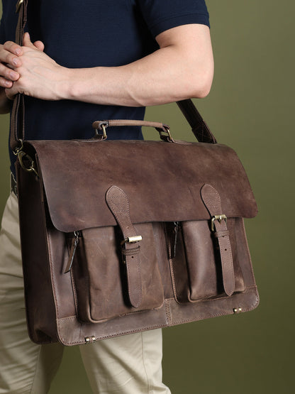 Classy Leather Bags Buffalo Leather Messenger Bag - AVBL MRKT (4)