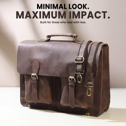 Classy Leather Bags Buffalo Leather Messenger Bag - AVBL MRKT (6)