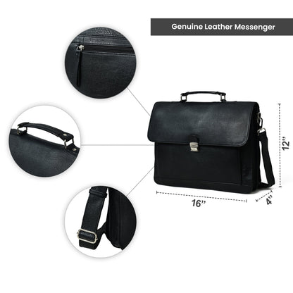 Classy Leather Bags Business Attache Laptop Bag - Italian Finish - AVBL MRKT (10)