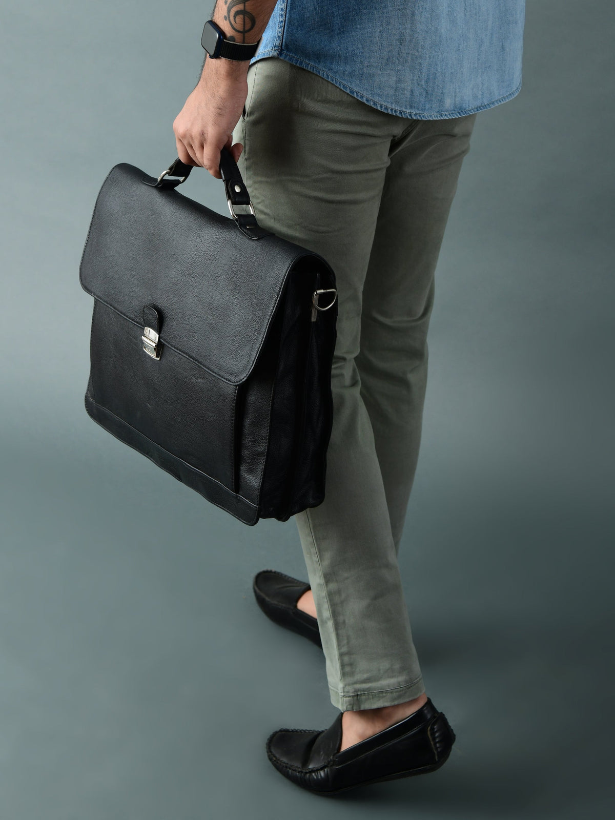 Classy Leather Bags Business Attache Laptop Bag - Italian Finish - AVBL MRKT (4)