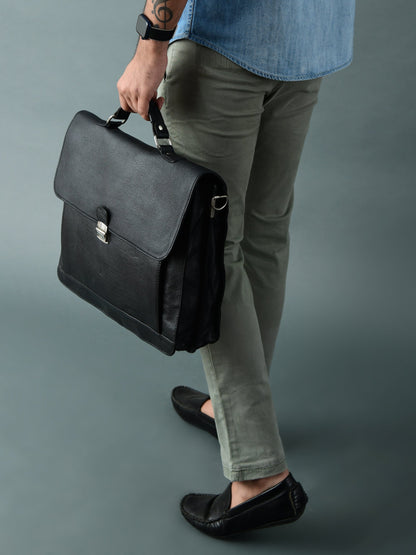 Classy Leather Bags Business Attache Laptop Bag - Italian Finish - AVBL MRKT (4)