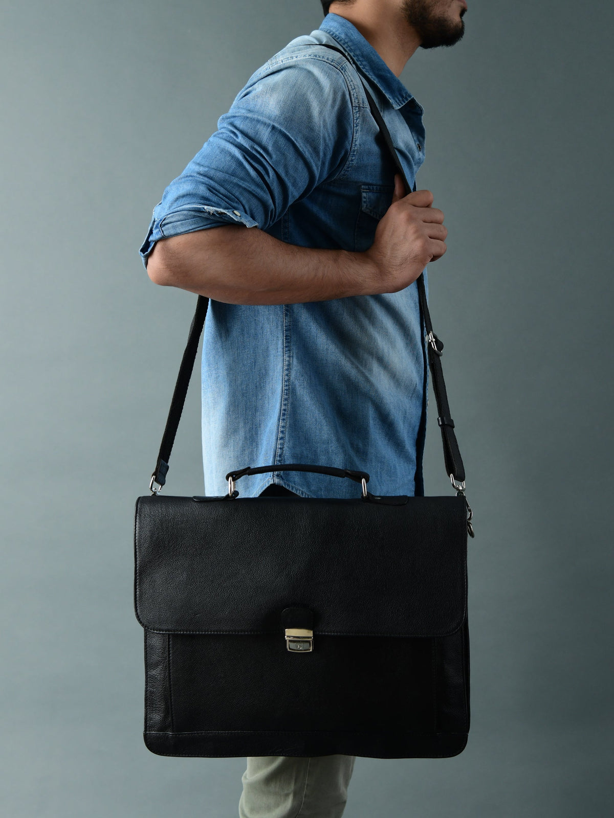 Classy Leather Bags Business Attache Laptop Bag - Italian Finish - AVBL MRKT (8)