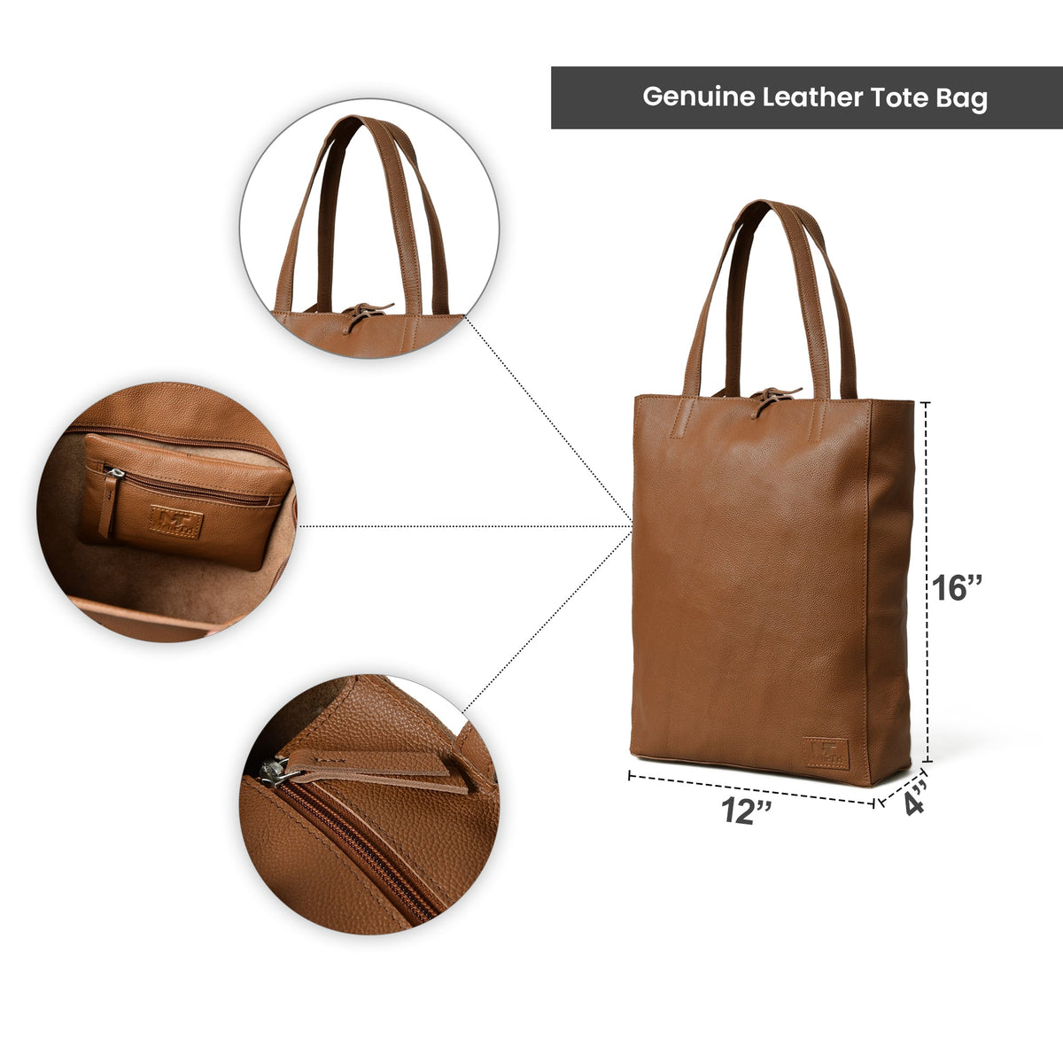 Classy Leather Bags Café Chic Women's Leather Tote Bag - AVBL MRKT (10)