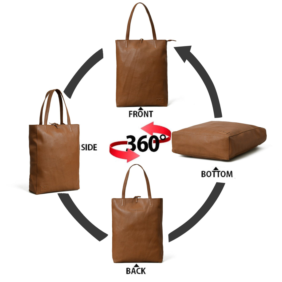 Classy Leather Bags Café Chic Women's Leather Tote Bag - AVBL MRKT (11)