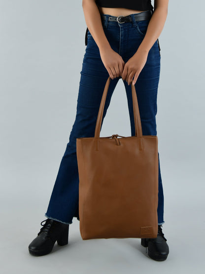 Classy Leather Bags Café Chic Women's Leather Tote Bag - AVBL MRKT (5)