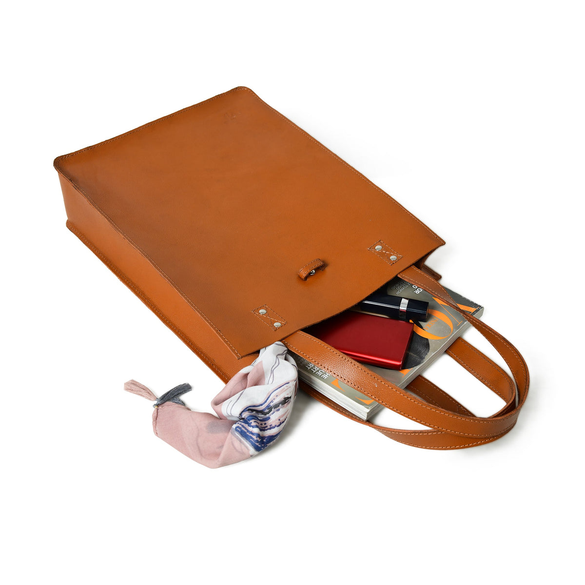 Classy Leather Bags Chestnut Elegance Leather Tote - AVBL MRKT (6)