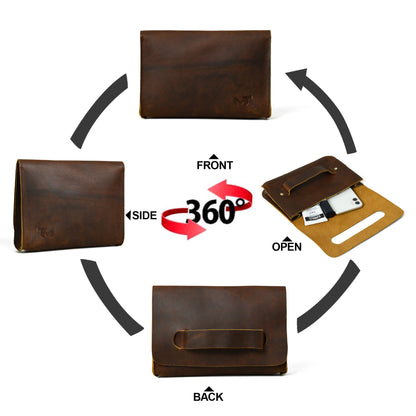 Classy Leather Bags Chic Cocoa Leather Women's Clutch - AVBL MRKT (8)