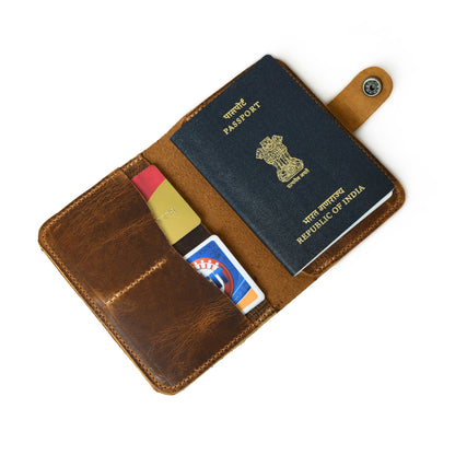 Classy Leather Bags Chic Voyage Passport Sleeve - Brown - AVBL MRKT (3)