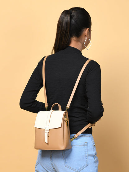 Classy Leather Bags Claire Women's Backpack - Beige - AVBL MRKT (8)