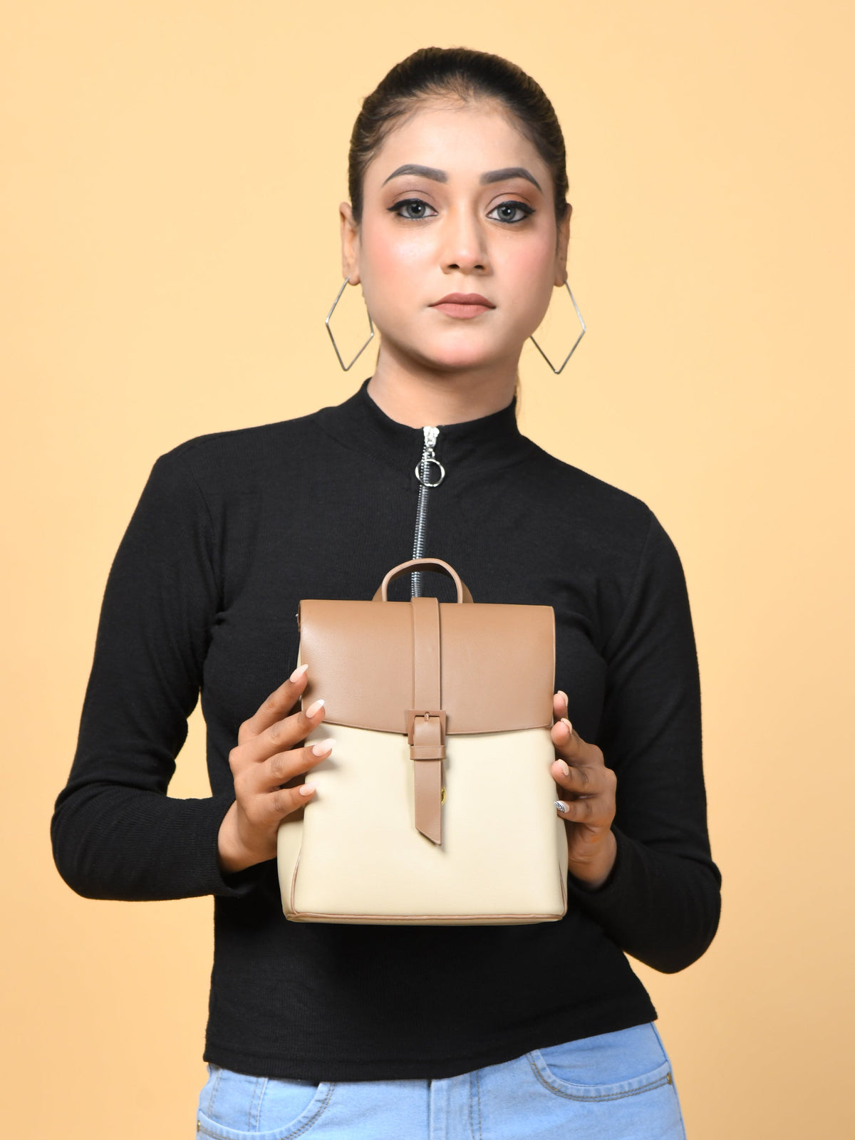 Classy Leather Bags Claire Women's Backpack - Brown - AVBL MRKT (4)