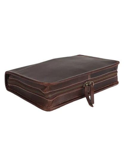 Classy Leather Bags Classic Bible Leather Cover - Choco - AVBL MRKT (3)
