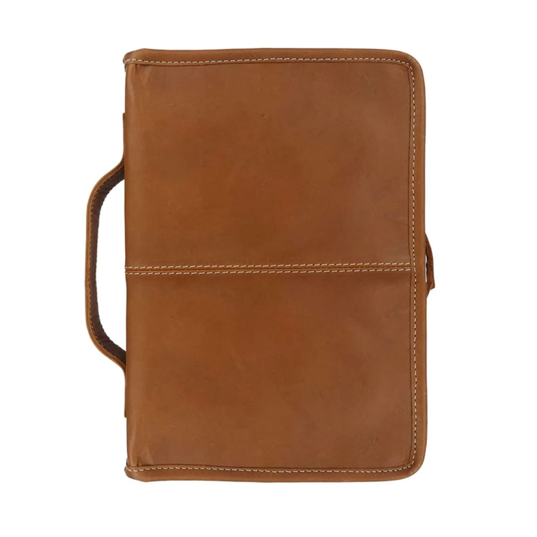 Classy Leather Bags Classic Bible Leather Cover - Tan - AVBL MRKT (1)