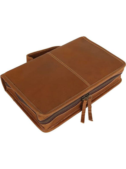 Classy Leather Bags Classic Bible Leather Cover - Tan - AVBL MRKT (3)