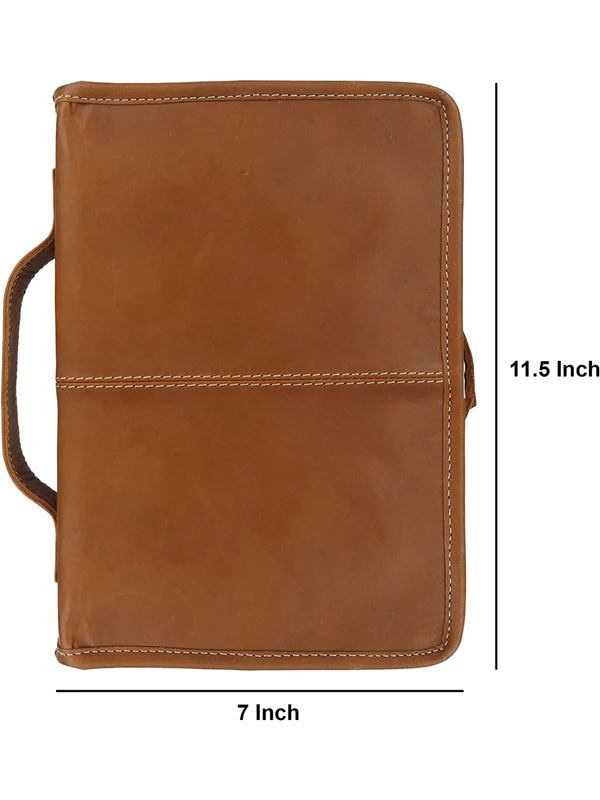 Classy Leather Bags Classic Bible Leather Cover - Tan - AVBL MRKT (6)
