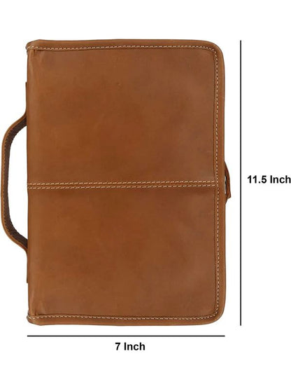Classy Leather Bags Classic Bible Leather Cover - Tan - AVBL MRKT (6)