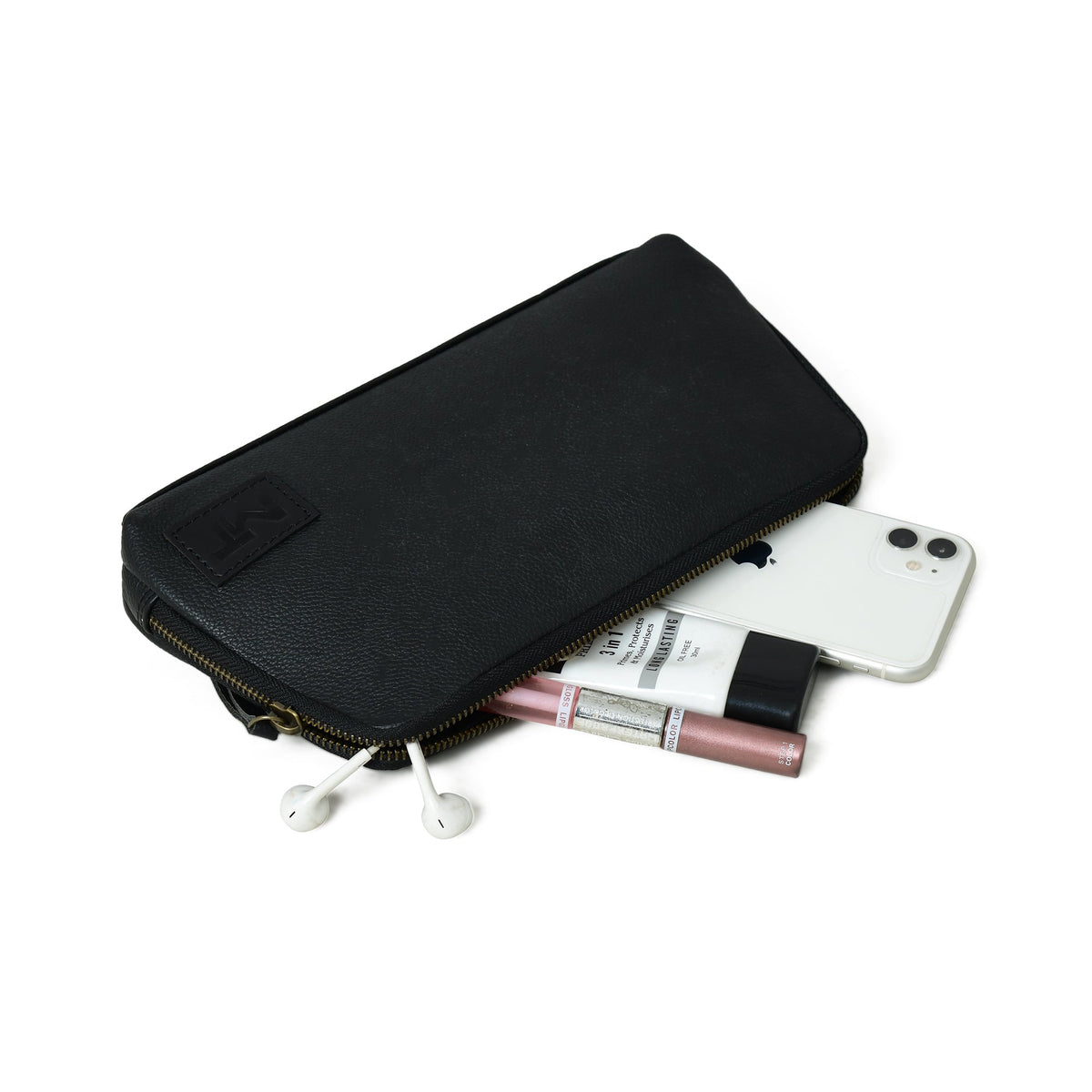 Classy Leather Bags Classic Black Leather Clutch - AVBL MRKT (5)