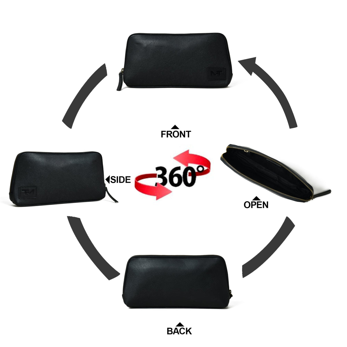 Classy Leather Bags Classic Black Leather Clutch - AVBL MRKT (8)