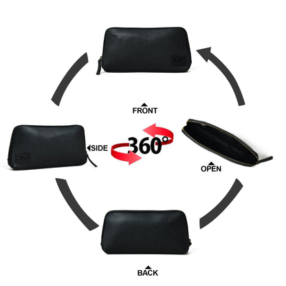 Classy Leather Bags Classic Black Leather Clutch - AVBL MRKT (8)