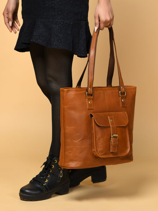 Classy Leather Bags Classic Chic Genuine Leather Tote - AVBL MRKT (4)