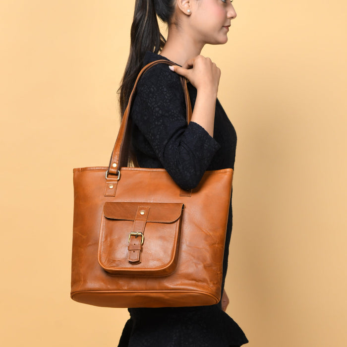 Classy Leather Bags Classic Chic Genuine Leather Tote - AVBL MRKT (6)
