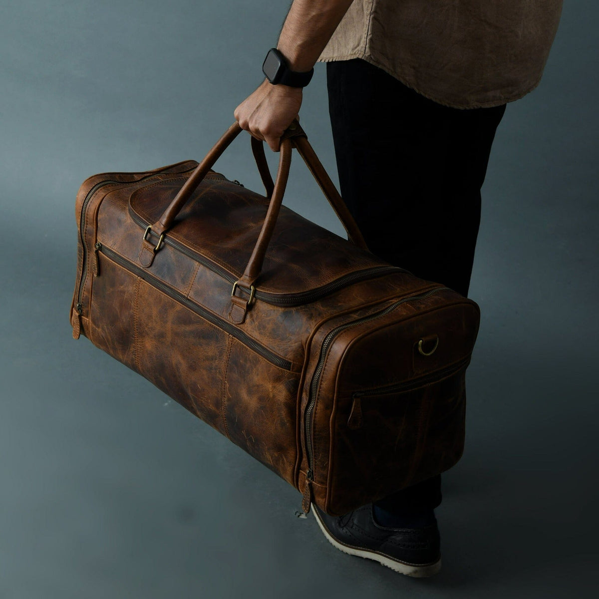 Classy Leather Bags Cohen Buffalo Weekender Duffle - AVBL MRKT (2)