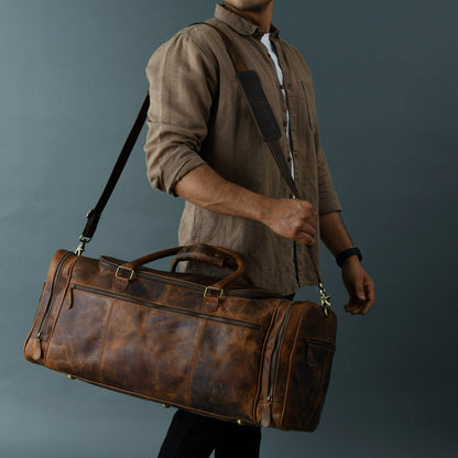 Classy Leather Bags Cohen Buffalo Weekender Duffle - AVBL MRKT (4)