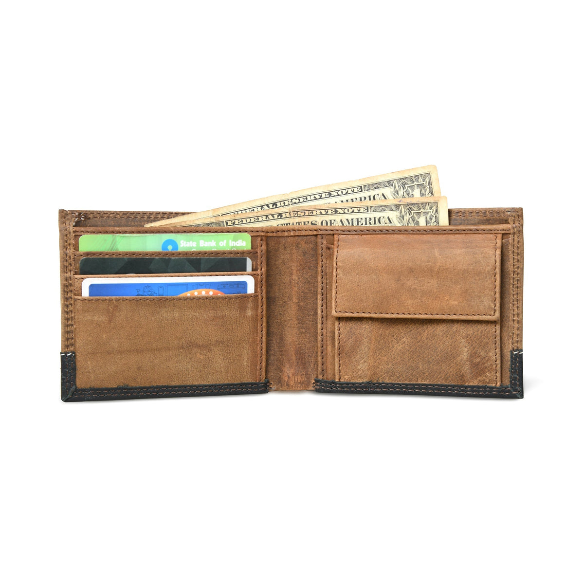 Classy Leather Bags Contrast Bifold Men's Wallet - AVBL MRKT (2)