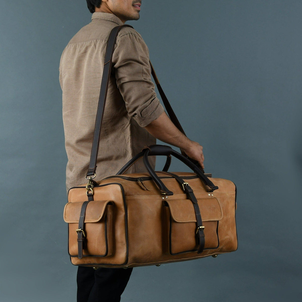 Classy Leather Bags Corpus Travel Duffel - AVBL MRKT (5)