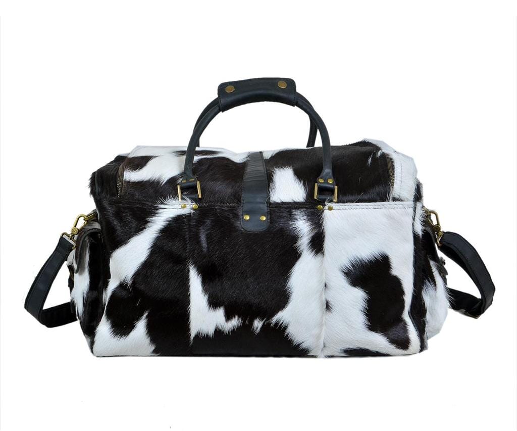 Classy Leather Bags Cowhide Hair on Leather Travel Bag - AVBL MRKT (1)