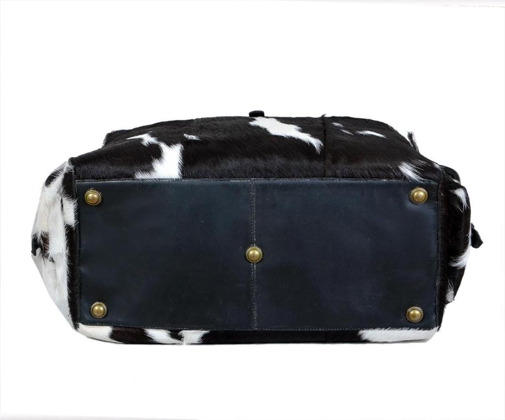 Classy Leather Bags Cowhide Hair on Leather Travel Bag - AVBL MRKT (3)