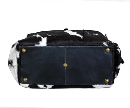 Classy Leather Bags Cowhide Hair on Leather Travel Bag - AVBL MRKT (3)