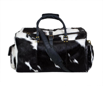 Classy Leather Bags Cowhide Hair on Leather Travel Bag - AVBL MRKT (4)