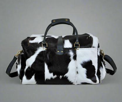 Classy Leather Bags Cowhide Hair on Leather Travel Bag - AVBL MRKT (5)