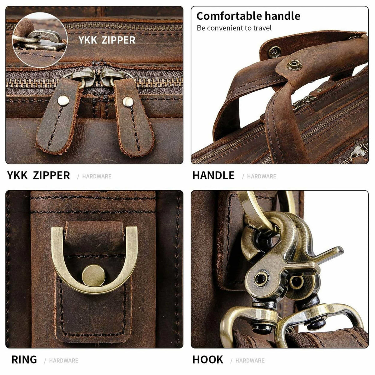 Classy Leather Bags Crazy Horse Leather Briefcase - AVBL MRKT (4)