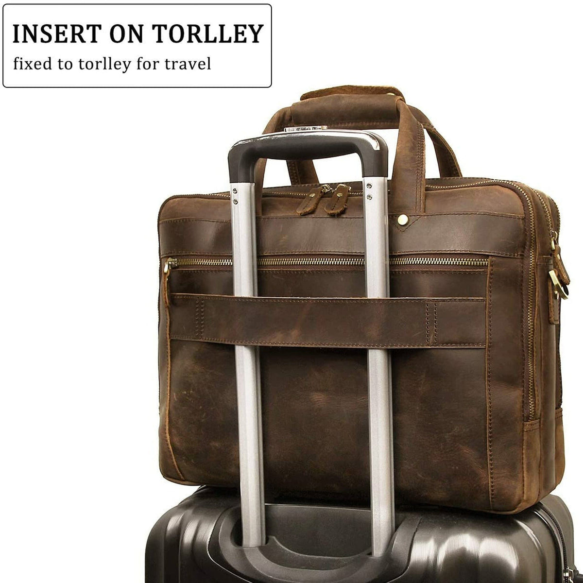 Classy Leather Bags Crazy Horse Leather Briefcase - AVBL MRKT (5)