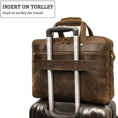 Classy Leather Bags Crazy Horse Leather Briefcase - AVBL MRKT (5)