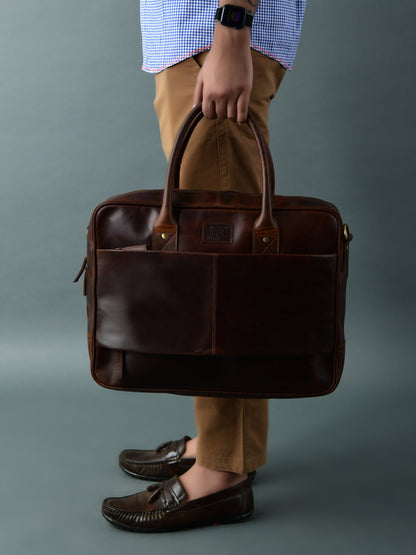 Classy Leather Bags Crimson Contemporary Briefcase - AVBL MRKT (2)
