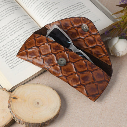 Classy Leather Bags Croco Leather Sunglasses Cover - AVBL MRKT (1)