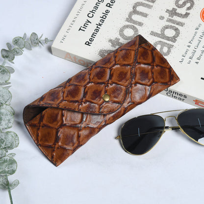 Classy Leather Bags Croco Leather Sunglasses Cover - AVBL MRKT (2)