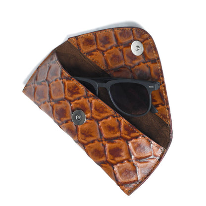 Classy Leather Bags Croco Leather Sunglasses Cover - AVBL MRKT (5)